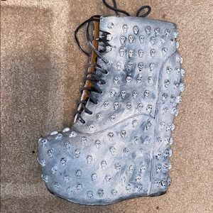 Jeffrey Campbell wedge booties